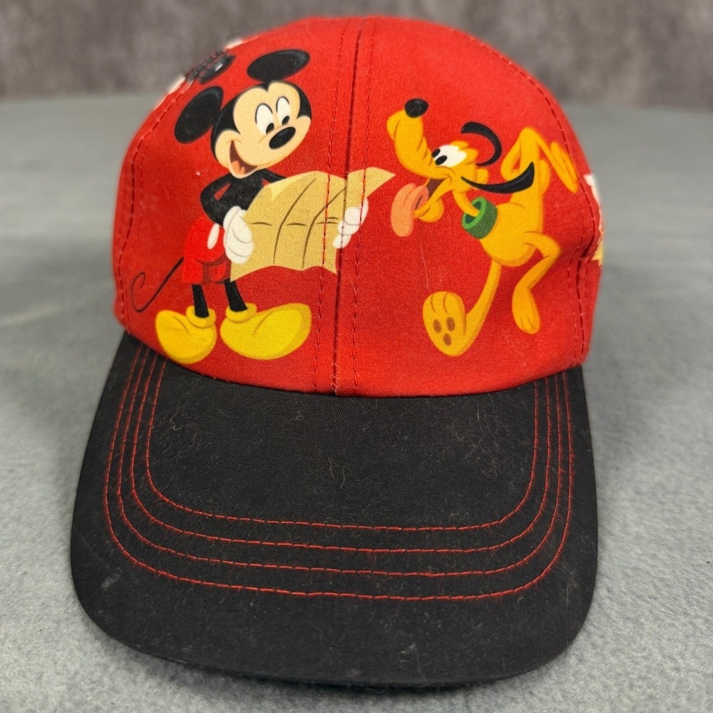 Disney Parks Disneyland Infant Mickey Mouse Donald Duck Baseball Hat Red OSFM